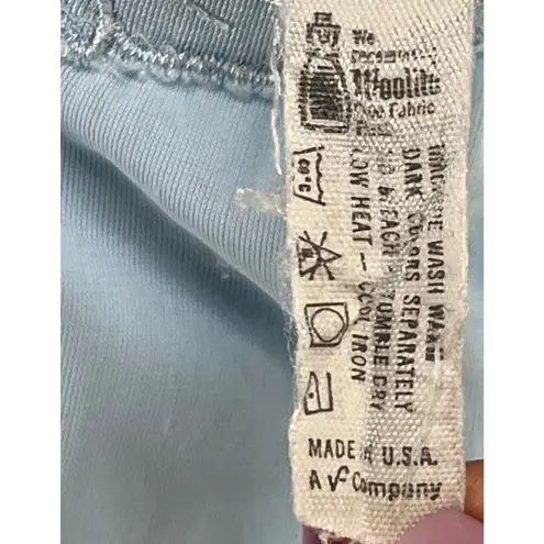 Vassarette Vintage Robe Night Dress S Baby Blue Nylon Night Gown Grannycore USA