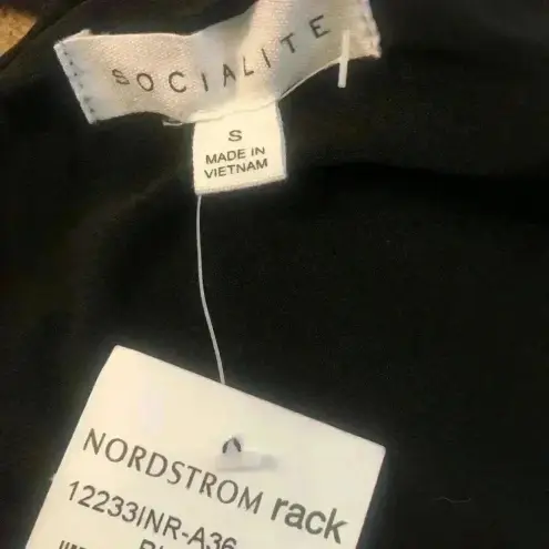 Socialite  black braiding tank sz S NWT