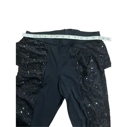 Weissman adult women’s dance performance theater sequin pants size med Black