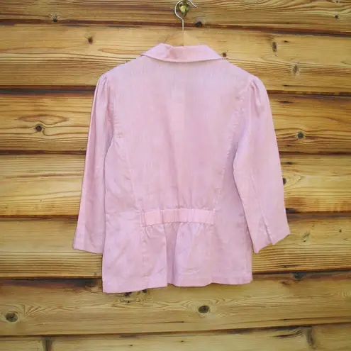 Pink Linen Top Jacket Shacket Pink Size 6