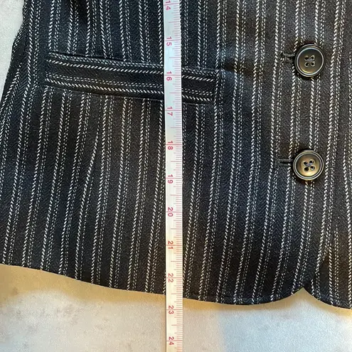 CAbi ‎ Pinstripes Tapered Waist Cheetah Lining Career Blazer Women’s Size 6 - Image 10