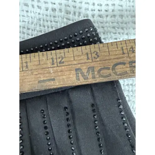 Nylon Apparel Nashville Pleated Crystal Mini Skirt Women Medium Shorts Black