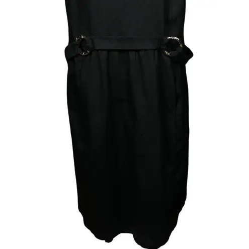 David Meister Sheath Dress Plus Size 24W Textured Black Corpcore Minimalist