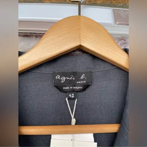 Agnes B dark grey linen New Cubana shacket 42/10 Gray