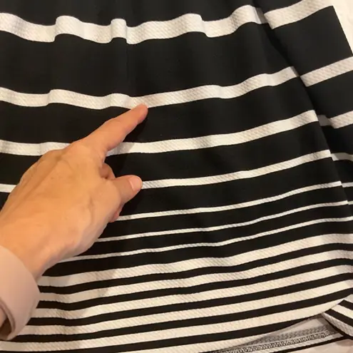 Red Saks Fifth Ave RED Saks Fifth Avenue Black White Stripe Dress Size M Medium Halter Top