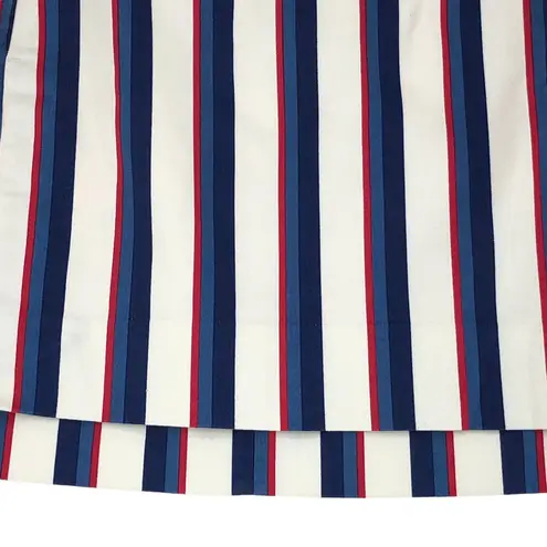 Brooks Brothers  346 Womens Size 2 Striped A Line Skirt Short Cotton Stretch