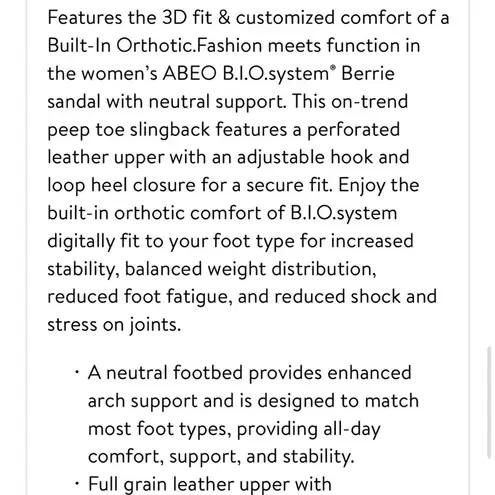 Abeo BIO system BERRIE Stacked Heeled Platform Slingback Sz 10 Neutral