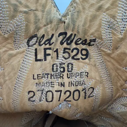 Old West Canyon Leather Snip Toe Western Boots Tan Leather Women 5 LF1529