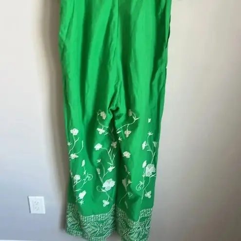 Karen Millen Womens Floral & Geo Embroidered Woven Jumpsuit