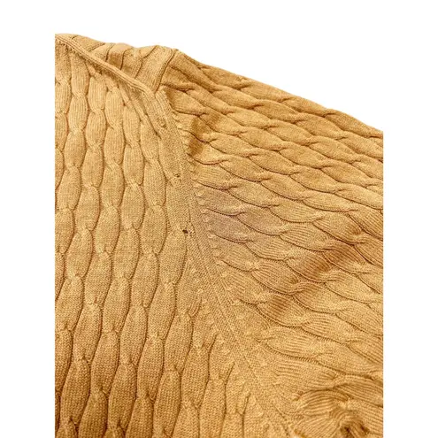 Belford for Neiman Marcus tan Ribbed Short Sleeve silk blend sweater women's XL