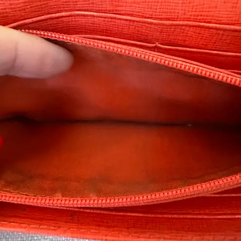 Furla Babylon XL Continental Wallet Pink Salmon Saffiano Leather