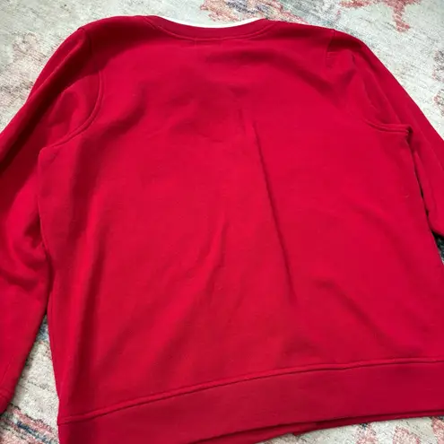 90s Style Country Christmas Cardigan Sweater Embroidered Snowman Polar Bear L Red Size L