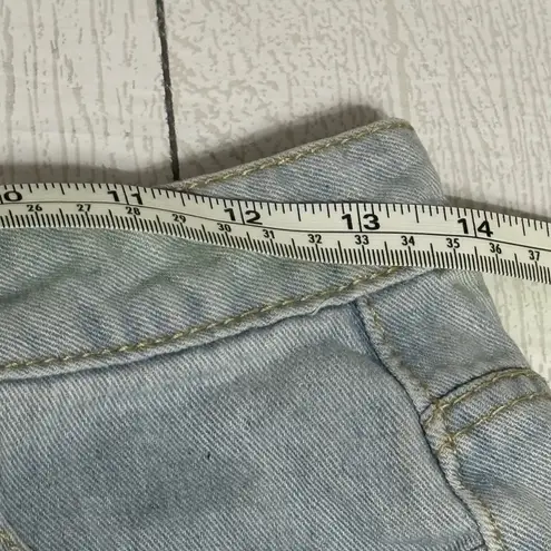 Denim Blvd Blue Light Wash Distressed Shorts Size Small