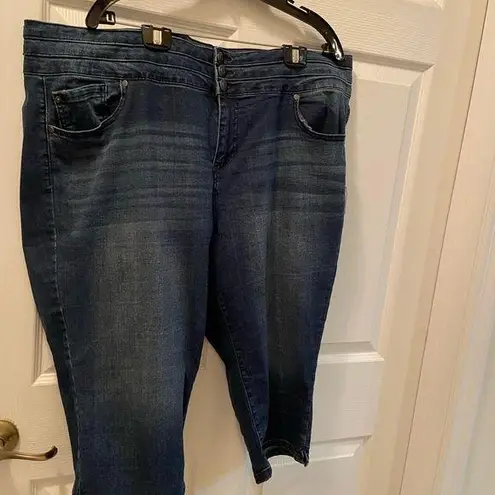 indigo. Fusion Capri Jeans size 22