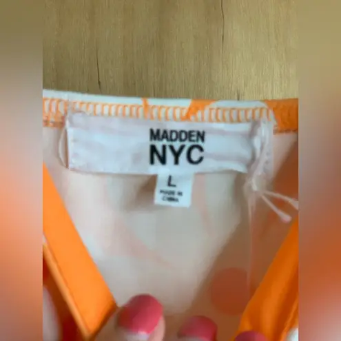 Madden NYC Floral Print Open Front Romper. Size