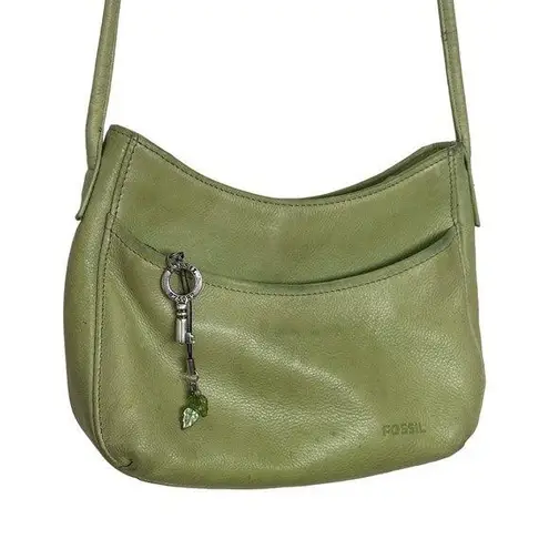 Fossil Cute Y2K Green  Crossbody Leather Handbag Purse Bag