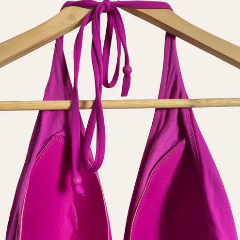 Seafolly Magenta Deep V One Piece Malliot Swimsuit Size 12