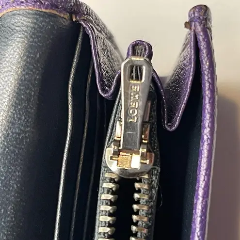 Loewe Purple Bifold Continental Wallet w/ Anagram - Preowned