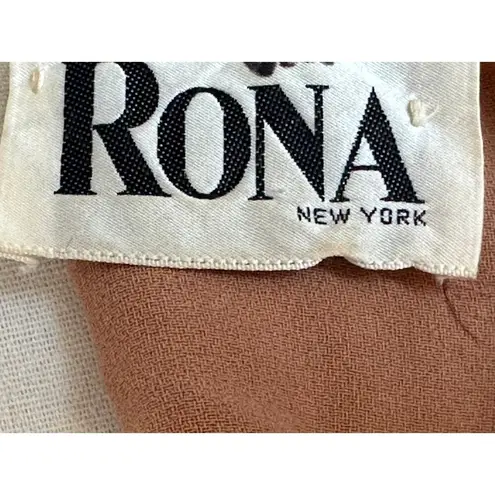 Vintage 60s Mod Dress Made USA Neutral Size Small Twee Secretary Boucle neck Tie Tan