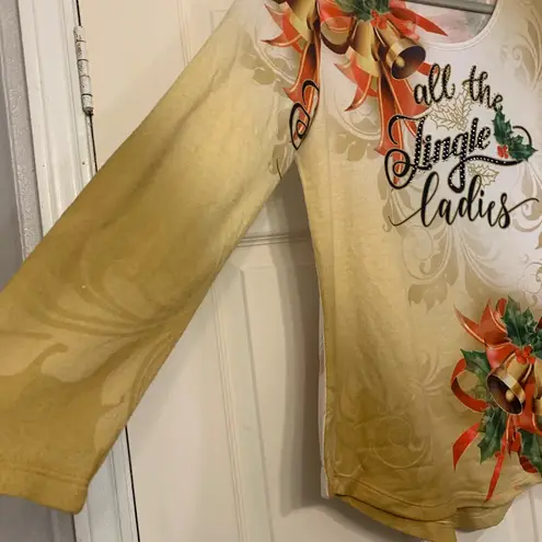 Rebecca Malone “All the Jingle Ladies” Christmas Large Blouse. 2405