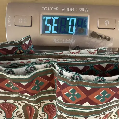 Melange Sleeveless Tunic Top Small | Boho Floral Geometric Ethnic Print V