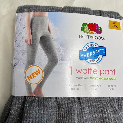 Fruit of the Loom  Ring Spun Eversoft Cotton Waffle Pant. Size Large (12-14)