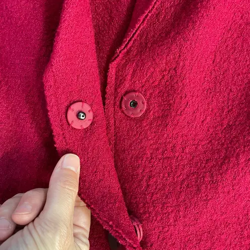 J. Jill Red Wool Blend Textured Blazer – Size Medium 💚🎀