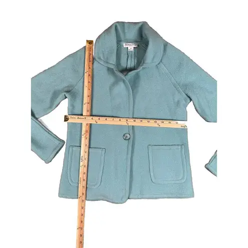 Pendleton Women's Pendelton Lambs Wool Blue Jacket Blazer Long Sleeve Size M