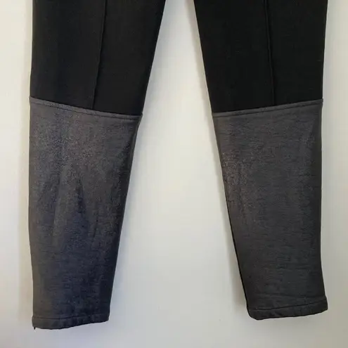 Emerson Fry Pants Womens 4 Black Ponte Pencil Faux Leather Minimalist Capsule