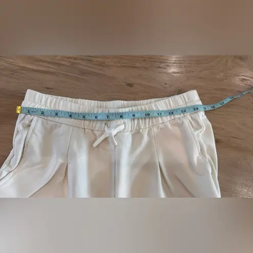 Varley KESWICK STRETCH-COTTON SWEATPANTS IN IVORY size medium