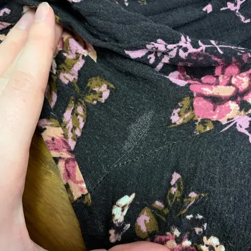 Daniel Rainn Floral Blouse Womens Size XXL Crochet Trim 3/4 Sleeve Top Black - Image 7