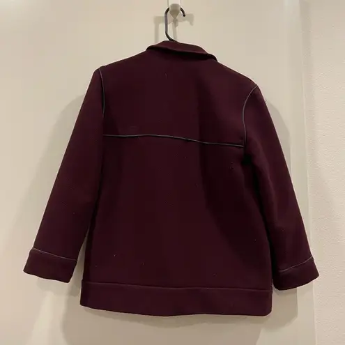 Vintage oversized coatigan blazer shirt jacket maroon purple small Red