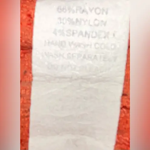 BRITTANY BLACK brocade floral embroidered short sleeve pullover orange size 3XL