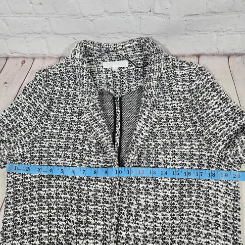 Adyson Parker Annya Duster Cardigan Open Front Black & White Tweed L - Image 7