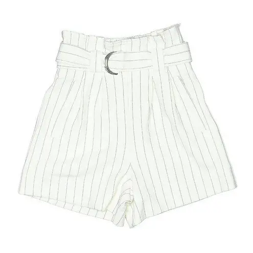 Ganni Belted Crepe High Waist Wide Leg Paperbag Shorts size 4