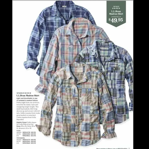 LL Bean Womens Colorful Plaid Madras Shirt LARGE PETITE Size undefined
