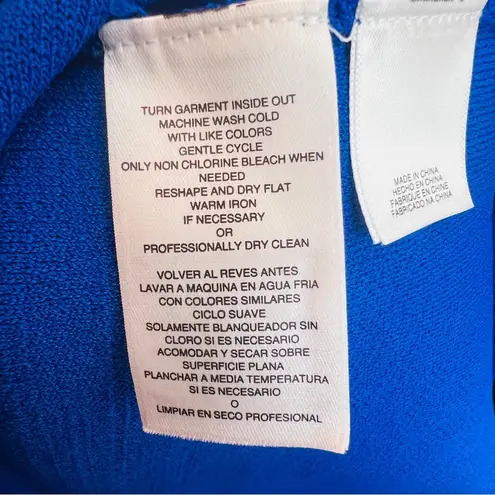 Rachel Rachel Roy Size Large Blue Stretch Knit Pencil Skirt (Flawed 3 tiny snag)