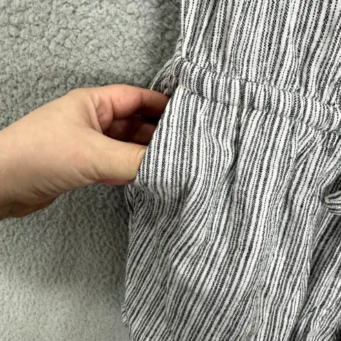 Old Navy  Romper Womens‎ Small Blue Striped Halter Pockets Linen Blend Beach Boho