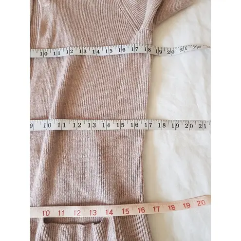 Esprit EDC Womens Sweater Cardigan Sz Small Open Ribbed Hoodie Minimalist Brown