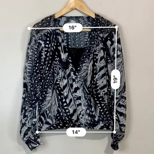 All Saints Women’s Fara Stretto Top Sheer Blouse w/ Tank Black & White Sz 0 NWT