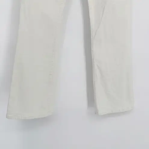 frame denim  Le Crop Mini Boot Jeans Mid Rise Stretch in Blanc White Women's 24