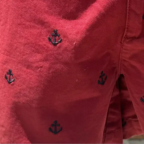 Jones New York NWT  red chino cargo shorts with embroidered anchors / 2