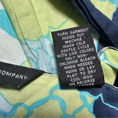 Vintage Y2K NY&Co Floral Baby Doll Tank Top Blue Green Spaghetti Strap medium