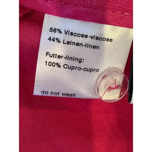 Akris Punto Shorts Women 8 Pink Pleated Linen Blend High Rise Luxury Lagenlook