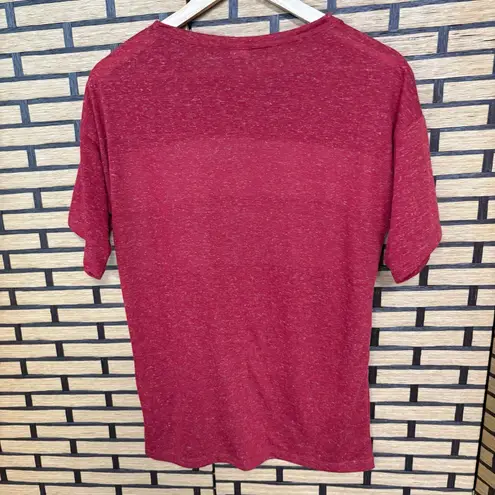 Sunshine & Rodeo‎ Burgundy Camo Stripe Top Size Small