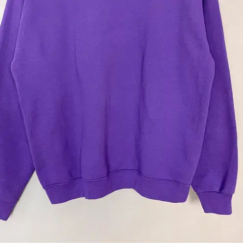 Vintage Sweatshirt Kittens Birdhouse Size Large Purple Women Quirky Playful Twee