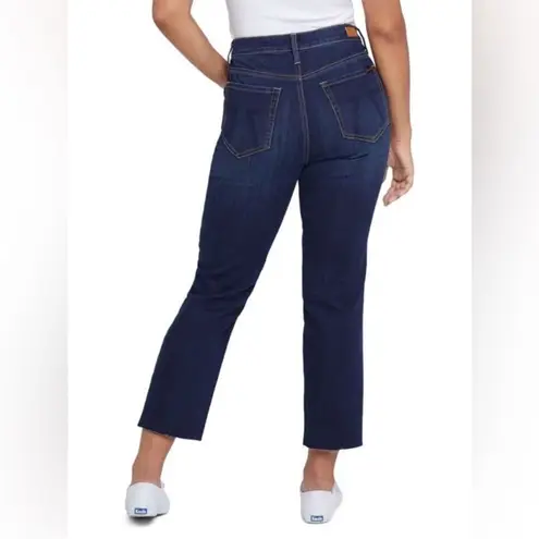 Seven7 High Rise Tower Straight Crop Raw Hem Denim Blue Jeans Sz 14