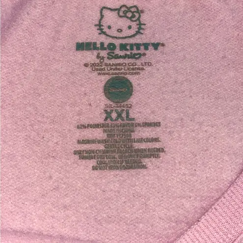 Hello Kitty Sanrio Bow Pink Pullover Crewneck Sweatshirt Size XXL