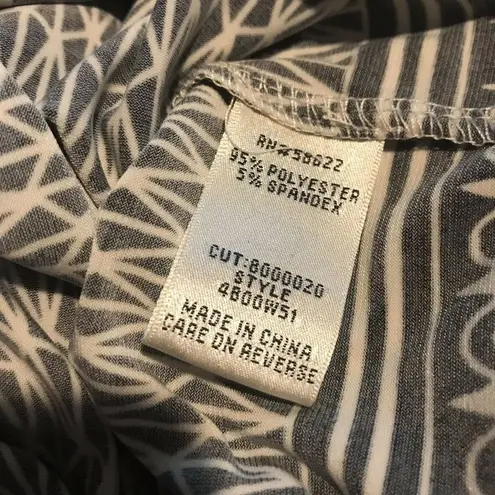 Sophie Max Studio Womens Dress Size XS Black White Geometric 3/4 Flounce Sleeve