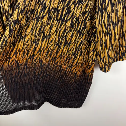 Catherines Open Front Cardigan Size 2X Ombre Animal Print Pleated Lightweight